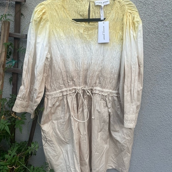 Apiece Apart Aldea Smocked Mini Dress in Soft Dip Dye New with Tags! - Picture 4 of 10